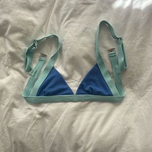 Blue bikini top